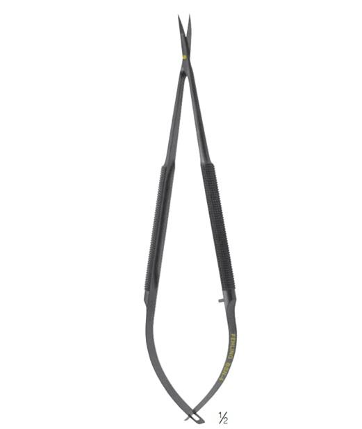 Ножиці, хірургічні, мікро, "Сeramo", "Plano", вигнуті, гострі, довжина лез 10 мм, загальна довжина 120 мм. FEHLING INSTRUMENTS GmbH & Co. KG